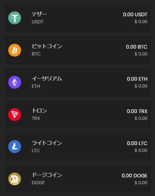 シーベット入金・仮想通貨